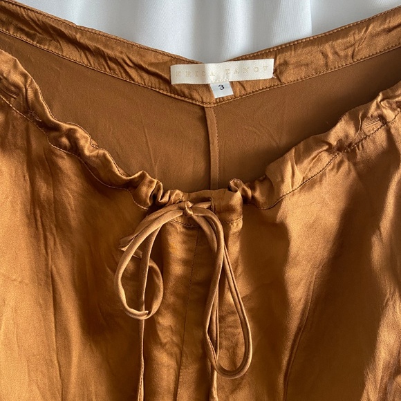 Erica Tanov Jules silk drawstring pant, brown, size 8 - Picture 11 of 11